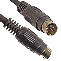 50' Mini-DIN 4 plug to plug S-VHS cable